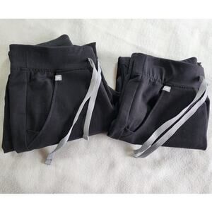 TWO PAIRS Figs Zamora Scrub Pants Technical Collection Black XXS Womens